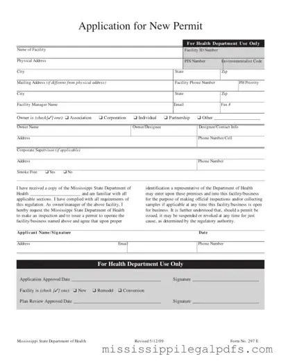 Blank Mississippi 297 E Form